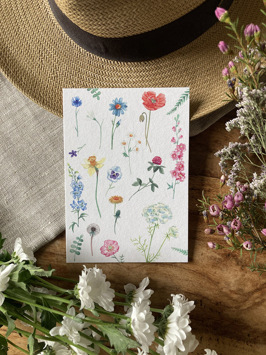 Carte Fleurs de saison